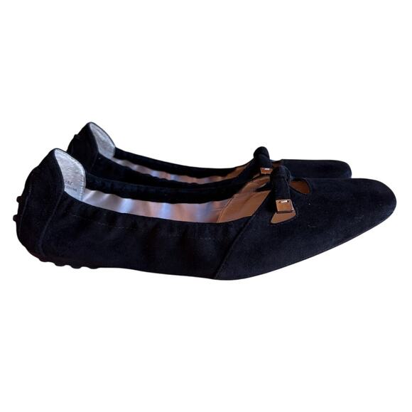 Linea Paolo Soft Square Toe Driving Shoe Style Suede Ballet Flats w Ties sz 9.5 - Picture 11 of 16